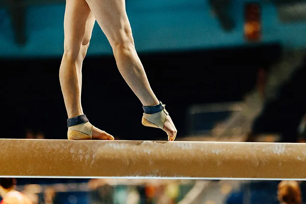 Gymnast On Balance Beam